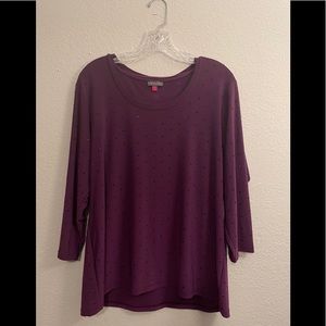 Vince Camuto purple 3/4 sleeve top